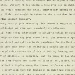 Speech: 1943 January 31