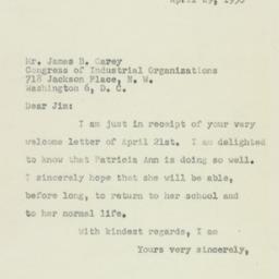 Letter: 1950 April 29