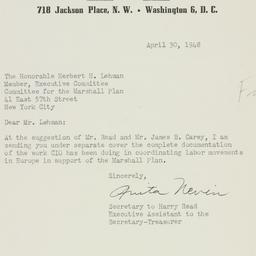 Letter: 1948 April 30