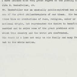 Telegram: 1960 May 11