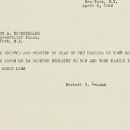 Telegram: 1948 April 6