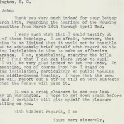 Letter: 1957 March 25
