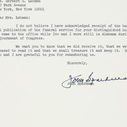 Letter: 1965 January 22