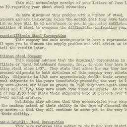 Letter: 1950 July 11