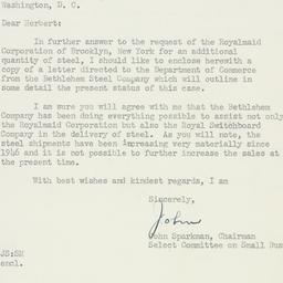Letter: 1950 July 17