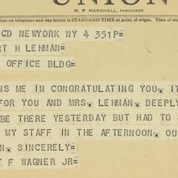 Telegram: 1950 January 4