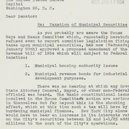 Letter: 1954 January 25