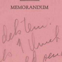 Memorandum: n.d.