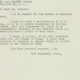 Letter: 1947 December 17