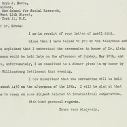 Letter: 1947 April 26