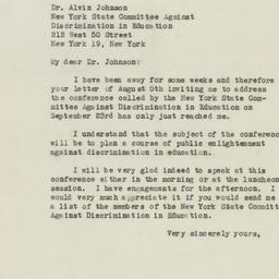 Letter: 1946 August 29