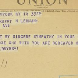 Telegram: 1948 July 14