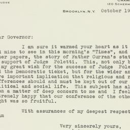 Letter: 1938 October 19