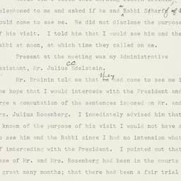 Memorandum: 1953 January 5