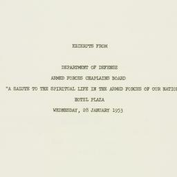 Speech: 1953 January 28