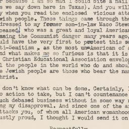 Letter: 1954 October 9