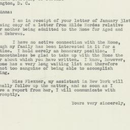 Letter: 1952 February 9