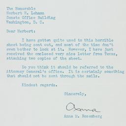 Letter: 1954 October 19