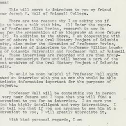 Letter: 1957 May 16