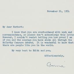 Letter: 1954 November 24