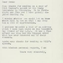 Letter: 1954 February 6