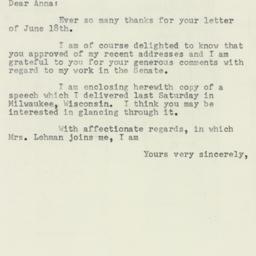 Letter: 1953 June 23