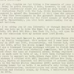Letter: 1952 January 15