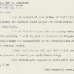 Letter: 1956 April 21
