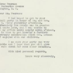 Letter: 1950 April 29
