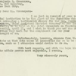 Letter: 1929 March 31