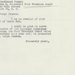 Letter: 1951 March 9