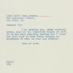 Letter: 1937 March 9