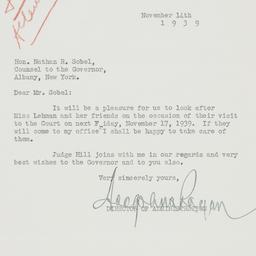 Letter: 1939 November 14