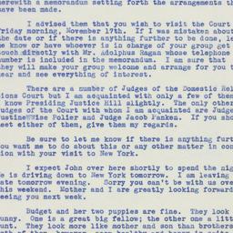 Memorandum: 1939 November 9