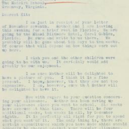 Letter: 1934 November 11