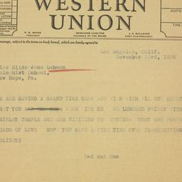 Letter: 1936 November 23