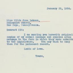 Letter: 1936 January 25