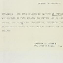 Telegram: 1955 September 6