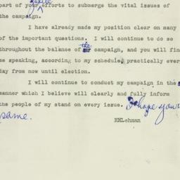 Telegram: 1949 October 16