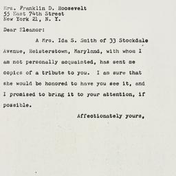 Letter: 1962 January 26