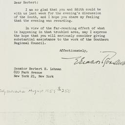 Letter: 1960 September 30