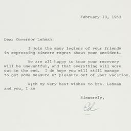 Letter: 1963 February 13