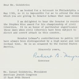 Letter: 1955 May 9