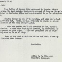 Letter: 1957 August 30
