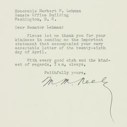 Letter: 1951 April 30