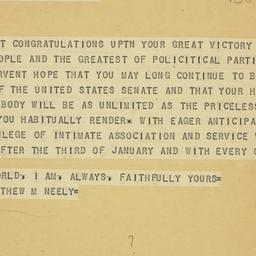 Telegram: 1949 November 9