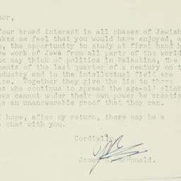 Letter: 1947 May 1
