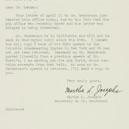 Letter: 1947 April 16