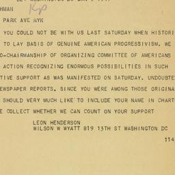 Letter: 1947 January 9