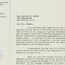 Letter: 1947 June 7